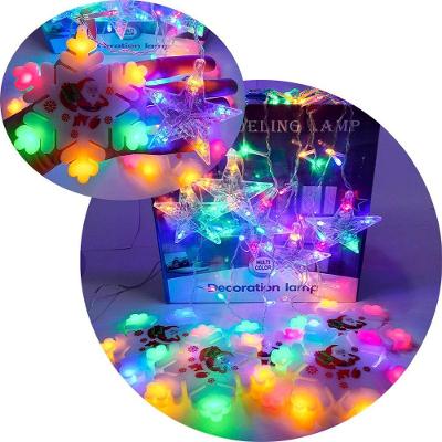Pisca Cascata Flocos Natal 80 Lâmpadas Leds Baixo Consumo Transparente Colorido 220V