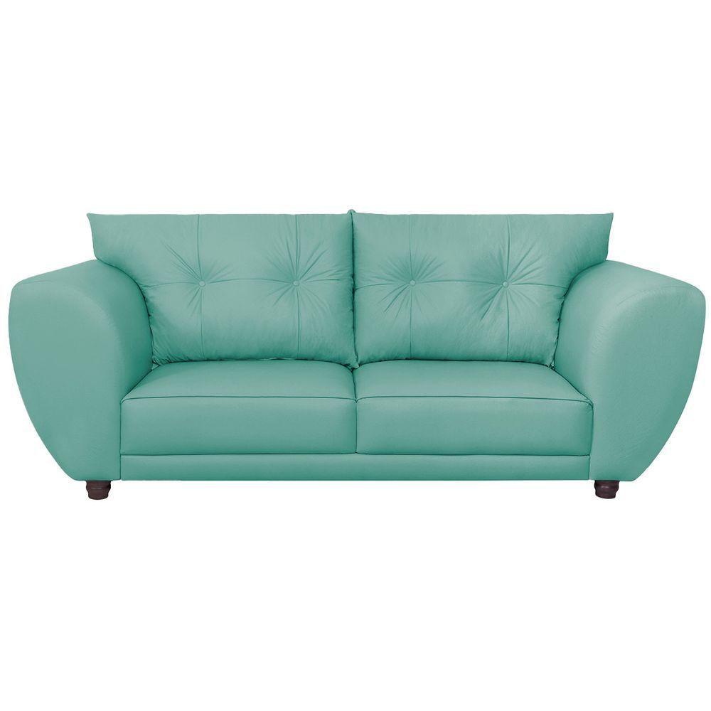 Sofá 2 Lugares Tulipa Suede - Amarena Móveis Azul Tiffany - 4