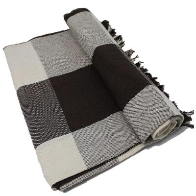 Manta para Sofá Luxo Gigante 120x210 Tipo Capa Protetora 100% Algodão Marrom Liso com Cru OEM