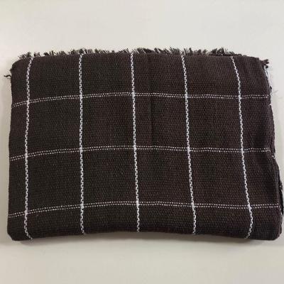 Manta para Sofá 02 Grande 2 e 3 Lugares 2,40x1,80 100% Algodão Marrom com Bran Panos