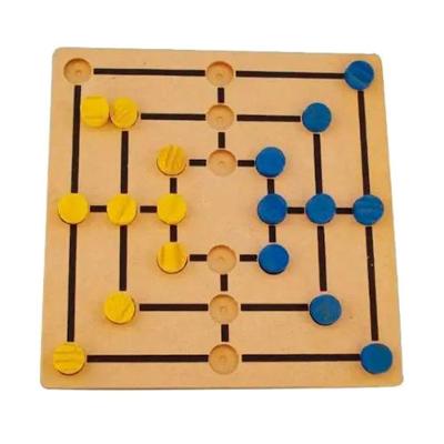 Jogo de Tabuleiro Educativo Trilha em Madeira 18 Peças em Mdf Sonho de Criança