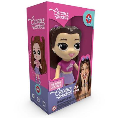 Boneca Cacau Haxkar de Vinil Inspirada em Influencer para Brincadeiras Criativas Estrela