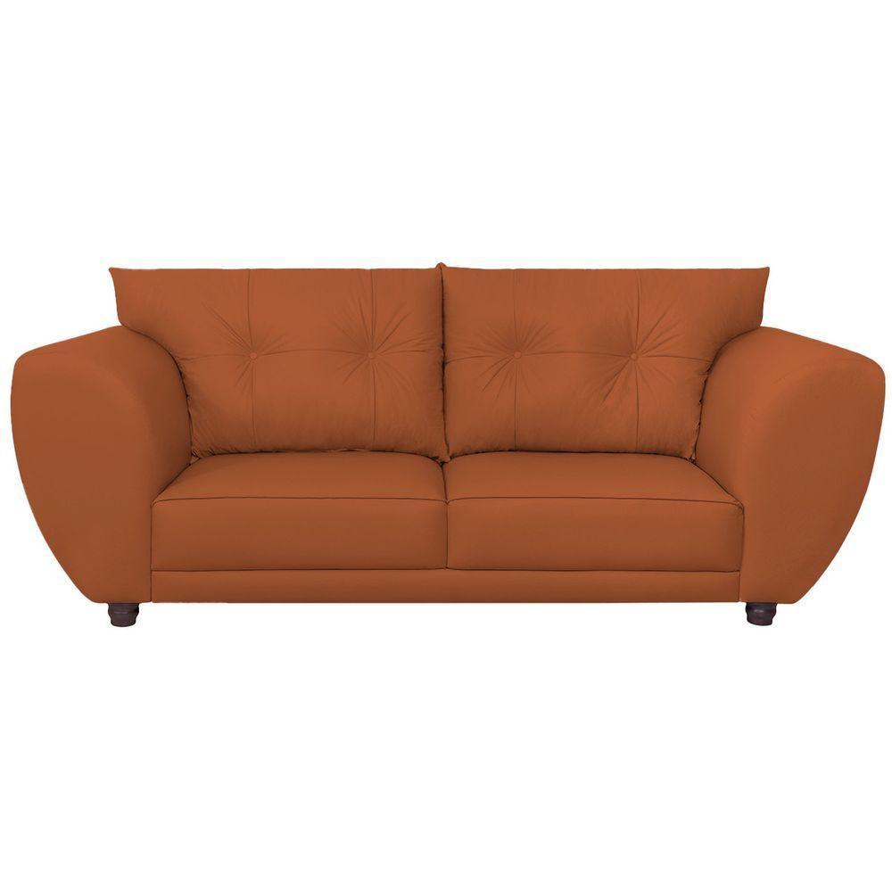 Sofá 2 Lugares Tulipa Suede - Amarena Móveis Terracota - 4