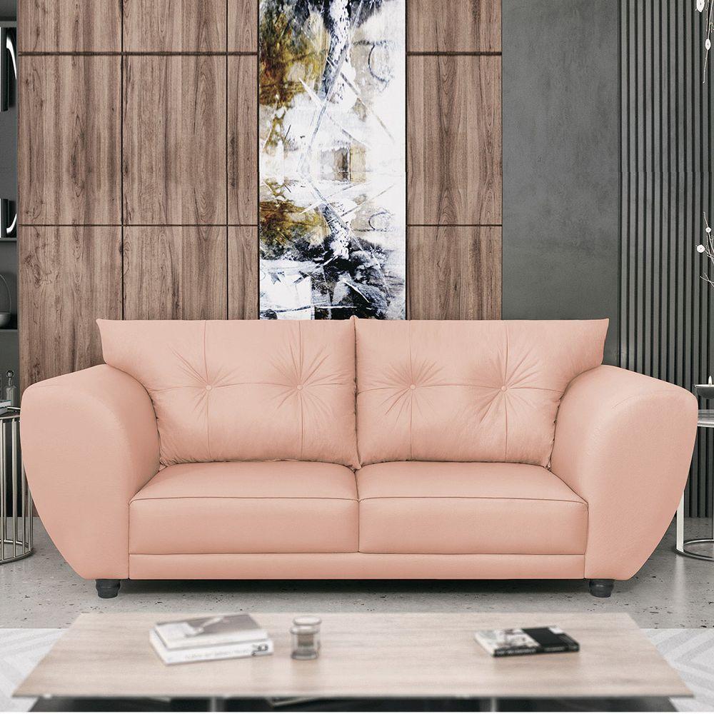 Sofá 2 Lugares Tulipa Suede - Amarena Móveis Rosê - 1