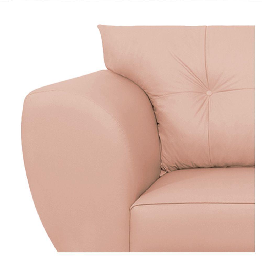 Sofá 2 Lugares Tulipa Suede - Amarena Móveis Rosê - 3