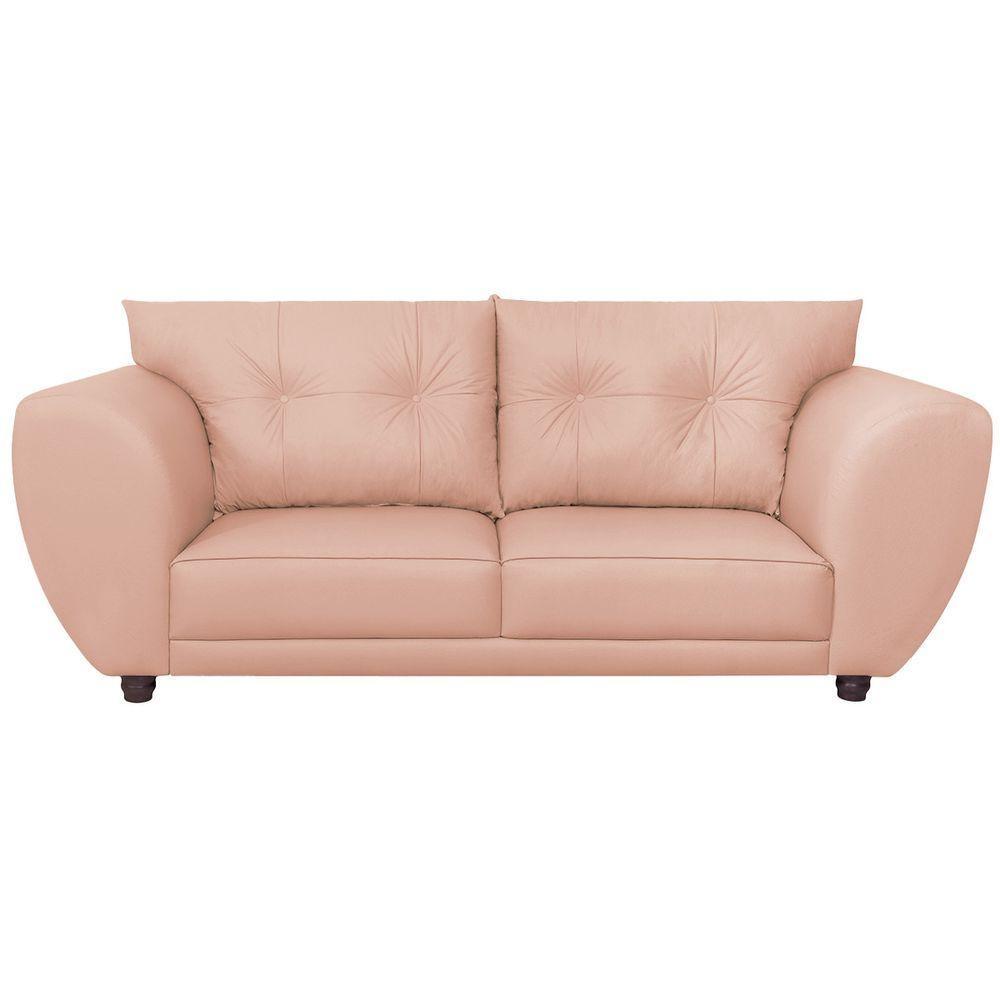 Sofá 2 Lugares Tulipa Suede - Amarena Móveis Rosê - 4