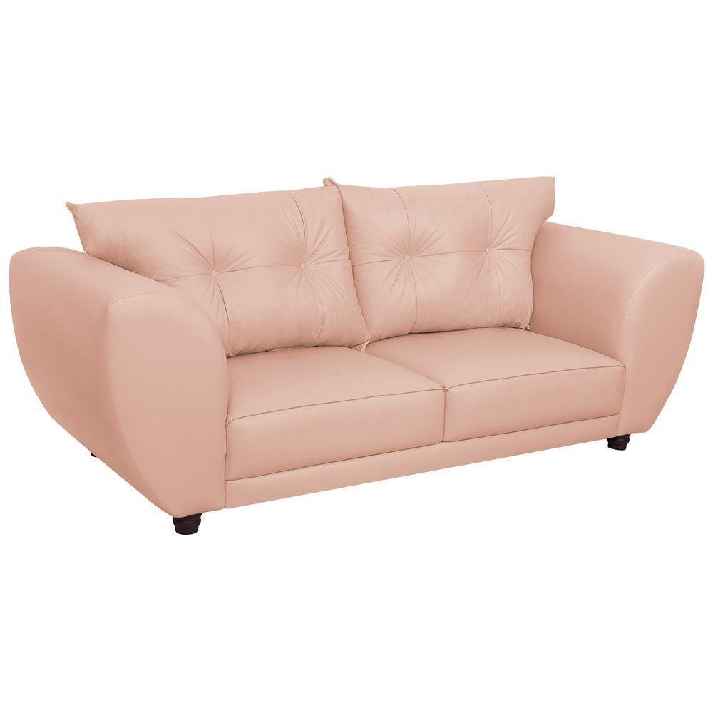 Sofá 2 Lugares Tulipa Suede - Amarena Móveis Rosê - 6