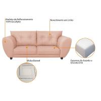Sofá 2 Lugares Tulipa Suede - Amarena Móveis Rosê - 2