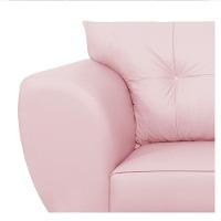 Sofá 2 Lugares Tulipa Suede - Amarena Móveis Rosa Bebê - 3