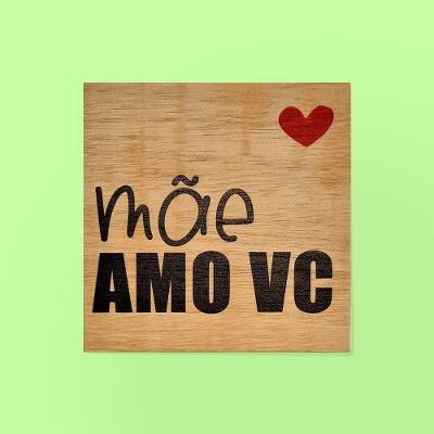 Quadrinho Decorativo Mãe Amo Você Tpc Ideal para Presente de Dia das Mães com Alta Durabilidade