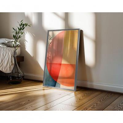 Quadro Decorativo Ritual do Entardecer Retangular 60X90 Amadeirado