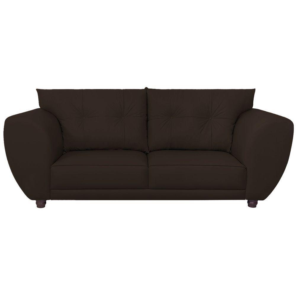 Sofá 2 Lugares Tulipa Sintético - Amarena Móveis Marrom - 6