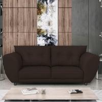 Sofá 2 Lugares Tulipa Sintético - Amarena Móveis Marrom - 1