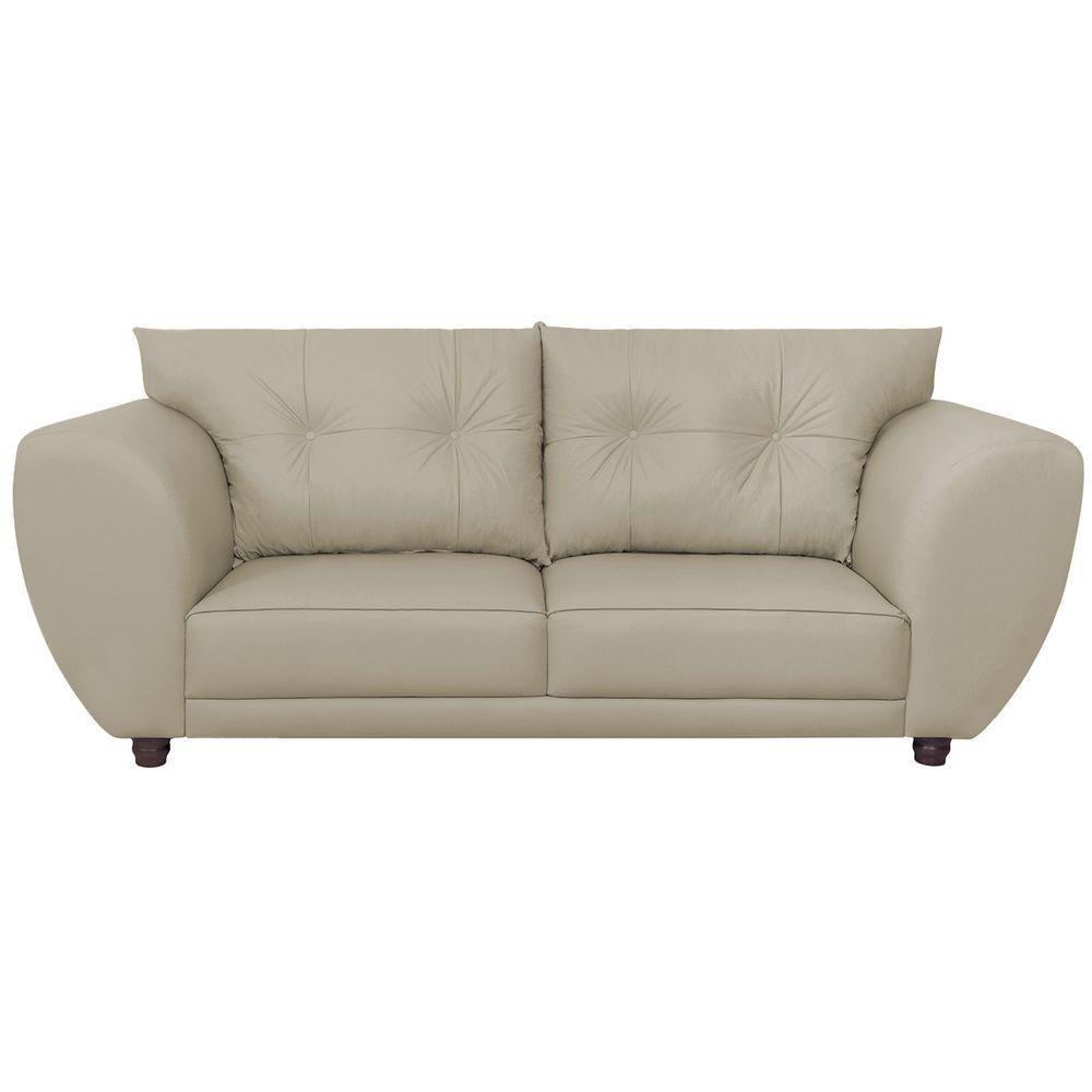 Sofá 2 Lugares Tulipa Sintético - Amarena Móveis Bege - 4