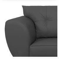 Sofá 2 Lugares Tulipa Linho - Amarena Móveis Cinza Escuro - 3