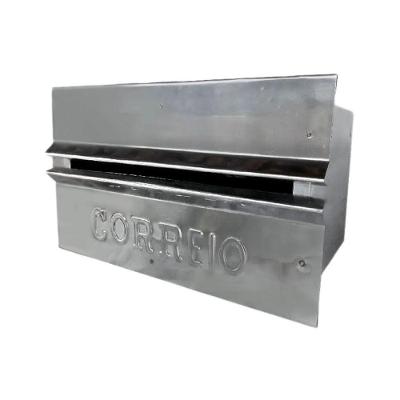 Caixa de Correio Galvinox Fundo Chapa Frente Inox 15x25x12cm para Correspondências Inox Brassol