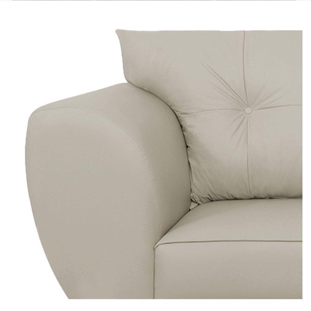 Sofá 2 Lugares Tulipa Linho - Amarena Móveis Bege - 3