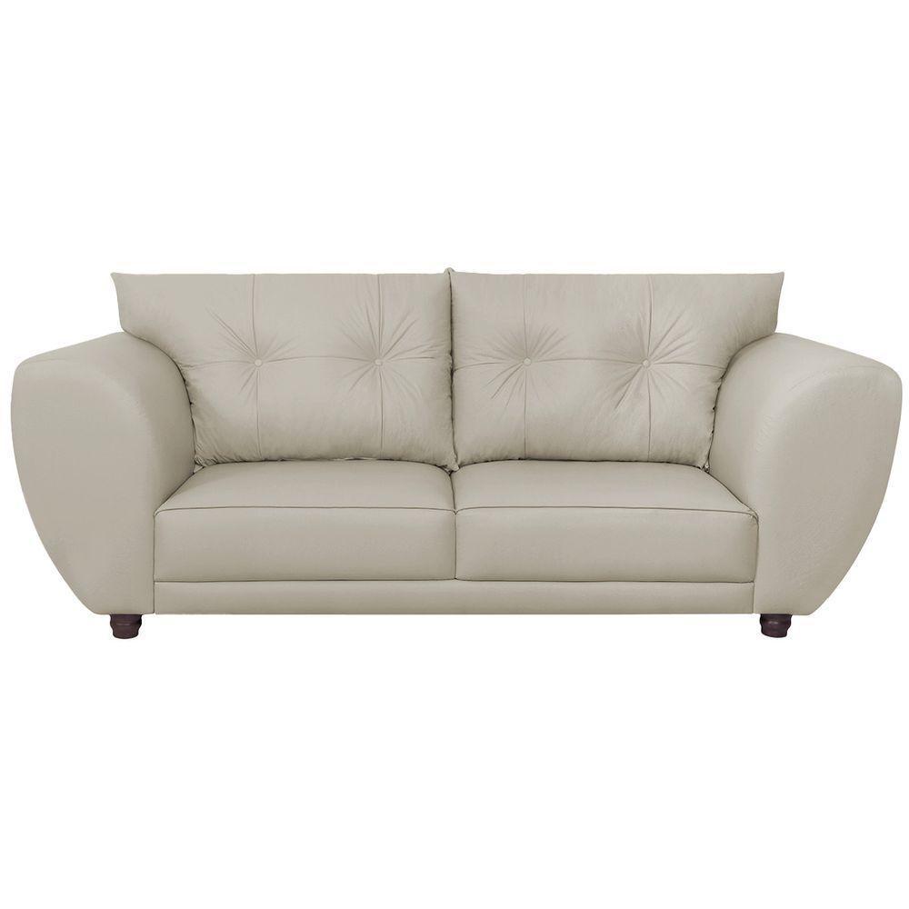 Sofá 2 Lugares Tulipa Linho - Amarena Móveis Bege - 4