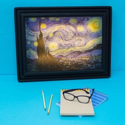 Luminária Quadro Noite Estrelada Tpc com LED Bivolt para Decoração Artística em Polietileno