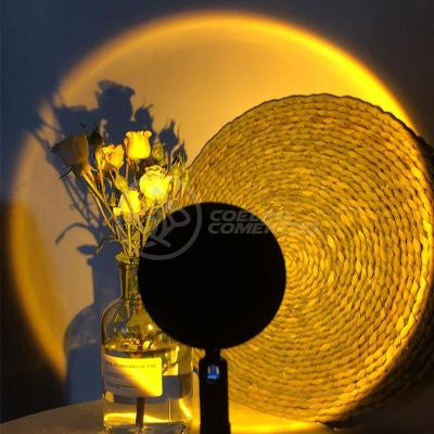 Luminária Projetora Mini Ring Light Sunset Projetor Pôr do Sol Luz Circular Colorida Laranja Smart