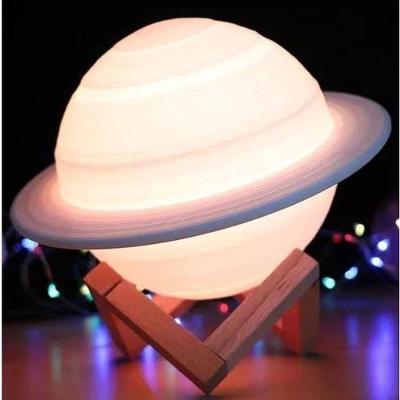 Luminária Saturno 3D Decorativa com Iluminação Suave e Luzes Aconchegantes Amarelo OEM