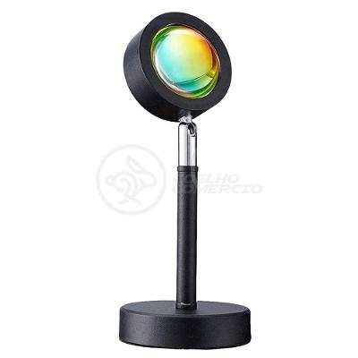 Luminária Projetor Mini Ring Light Sunset com Luz Circular Colorida Vermelho Smart Tech