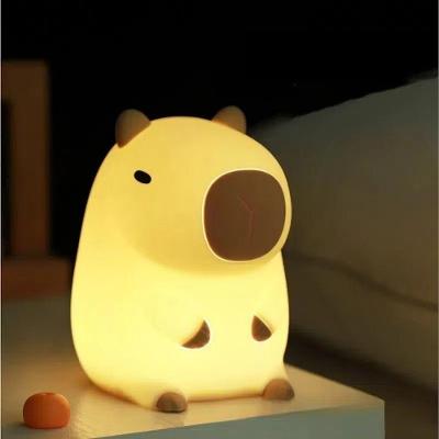 Luminária Luz Noturna Capivara com Controle por Toque e Desligamento Automático Branco OEM