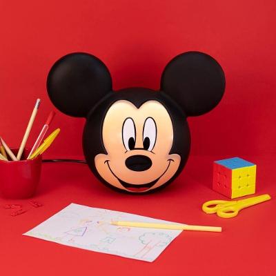 Luminária 3d Mickey Mouse Cartoon Disney Tpc Bivolt para Lâmpada LED Até 15W Preto