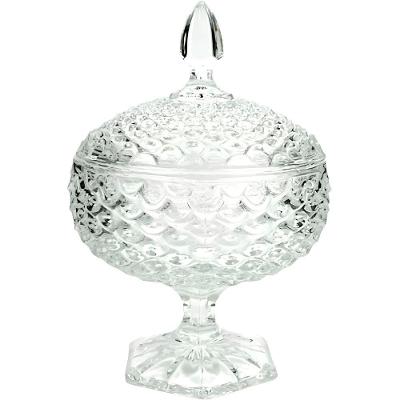 Bomboniere Dália (A2) 16x24CM com Design Clássico em Vidro Resistente Transparente Clink