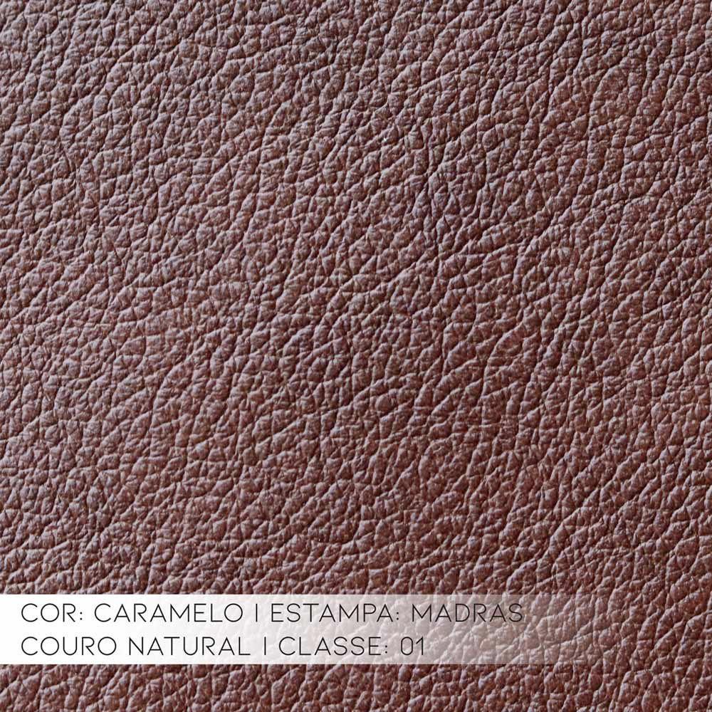 Sofá 2 Lugares Sala de Estar 150cm Milão Couro Caramelo Gran Belo - 8