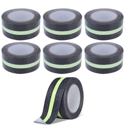Kit 7 Fitas Antiderrapantes Adesivas 5M Faixa Fluorescente Preto AB Mídia