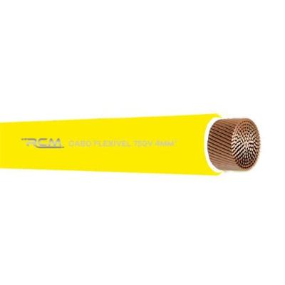 Fio Cabo Flexível 750V 4mm para Instalações Amarelo RCM Cabos Elétricos