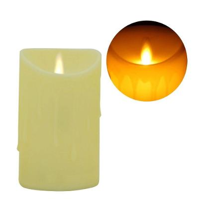 Vela Decorativa Led 12 e 5cm a Pilha Efeito Chama Realista Luz Âmbar Amarelo