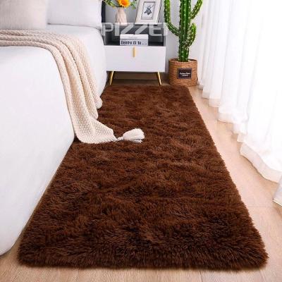 Tapete Passadeira 2 e 00 X 0 e 60 Felpudo Retangular para Corredor e Quarto Chocolate OEM