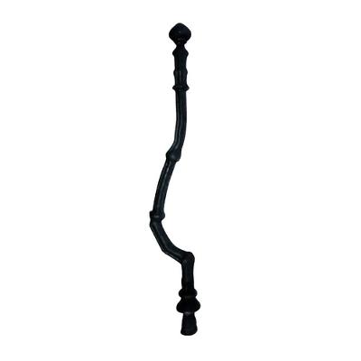 Coluna N03 Ferro Fundido para Grade de Sacada e Varanda 104x10cm Preto Fundição Unicláudio