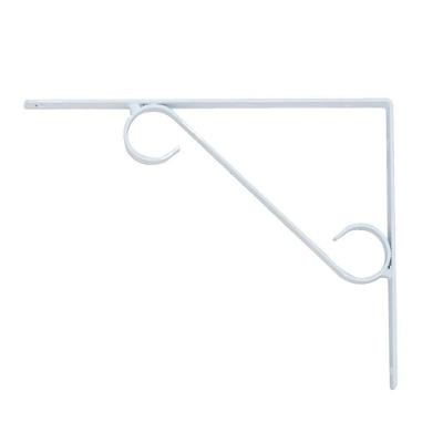 Cantoneira Suporte de Parede em S 30x50cm E-030.2S.1UND.OM Branco Ouro Minas