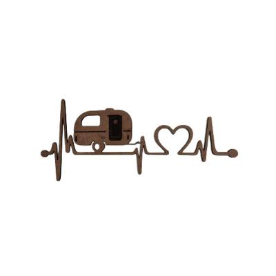 Plaquinha Decorativa Plaquinha Trailer Viagem Saude Motorhome Natural Cru MDF 3MM para Motorhome