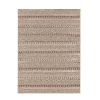 Passadeira Eco-nature Riscas 87 Bege Marrom 0,57x1,80m
