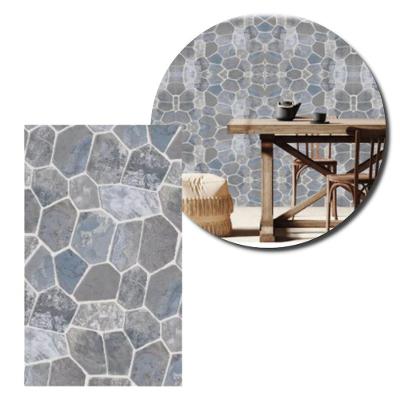 Papel de Parede Adesivo Pvc Pedras Cinzas 5M X 45CM Lavável Cinza Utimix