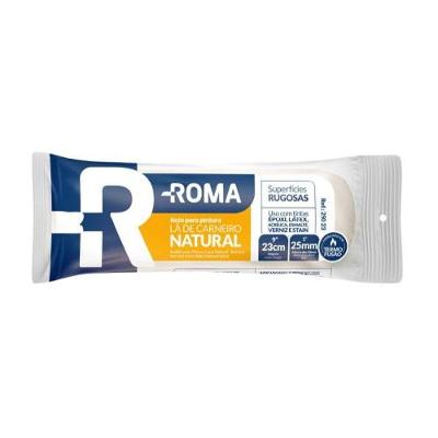 Rolo de Lã Carneiro Natural Alta 23cm para Pintura Branco Roma