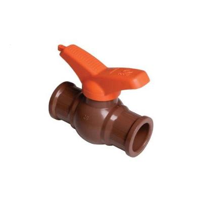 Registro Esfera Borboleta Soldável 20mm Marrom em PVC para Tubulação Socel