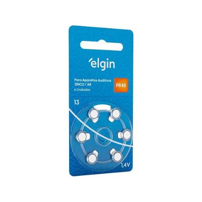 Pilha Auditiva Elgin Tamanho 13 Pr48 1,4v Com 6 Unidades