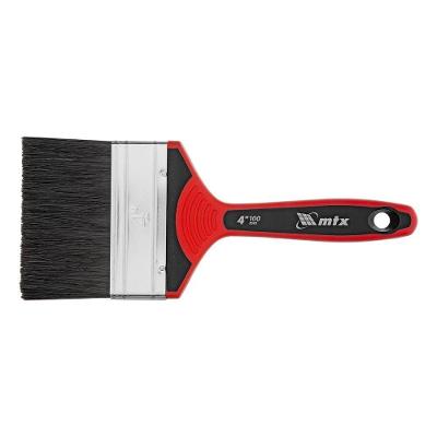 Trincha Pincel 4 para Tintas Esmalte e Óleo com Cerdas Pretas Vermelho MTX