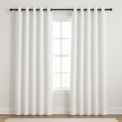 Cortina Blackout para Quarto 300x220CM Tecido Linho 100% Bloqueio de Luz para Varão Branco