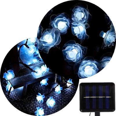 Cordão de Luzes Solares Pisca Solar 5M com 20 Leds Resistente à Água para Uso Externo Branco Outras