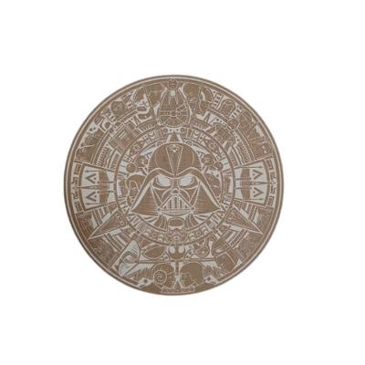 Mandala Decorativa Star Wars Calendário Azteca Redonda Branco
