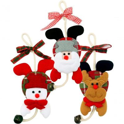 Pendente Natalino Pendentes Natalinos 18CM com Boneco de Neve e Rena Feito à Mão Branco Outras