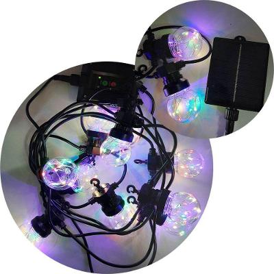 Pisca Varal Cordão Solar de Natal para Área Externa 10 Lâmpadas LED 5m Colorido