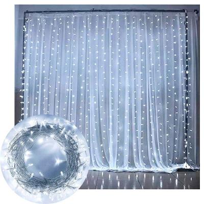 Pisca Cortina Natalina Pisca de Natal 320 Lâmpadas Leds Vários Modos de Iluminação Branco