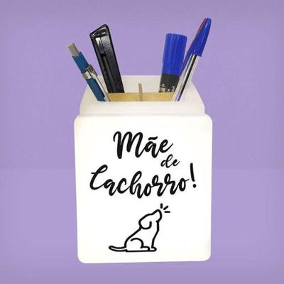 Organizador de Mesa Iluminado Mãe de Dog Tpc com Ponto de LED para Decorar e Organizar